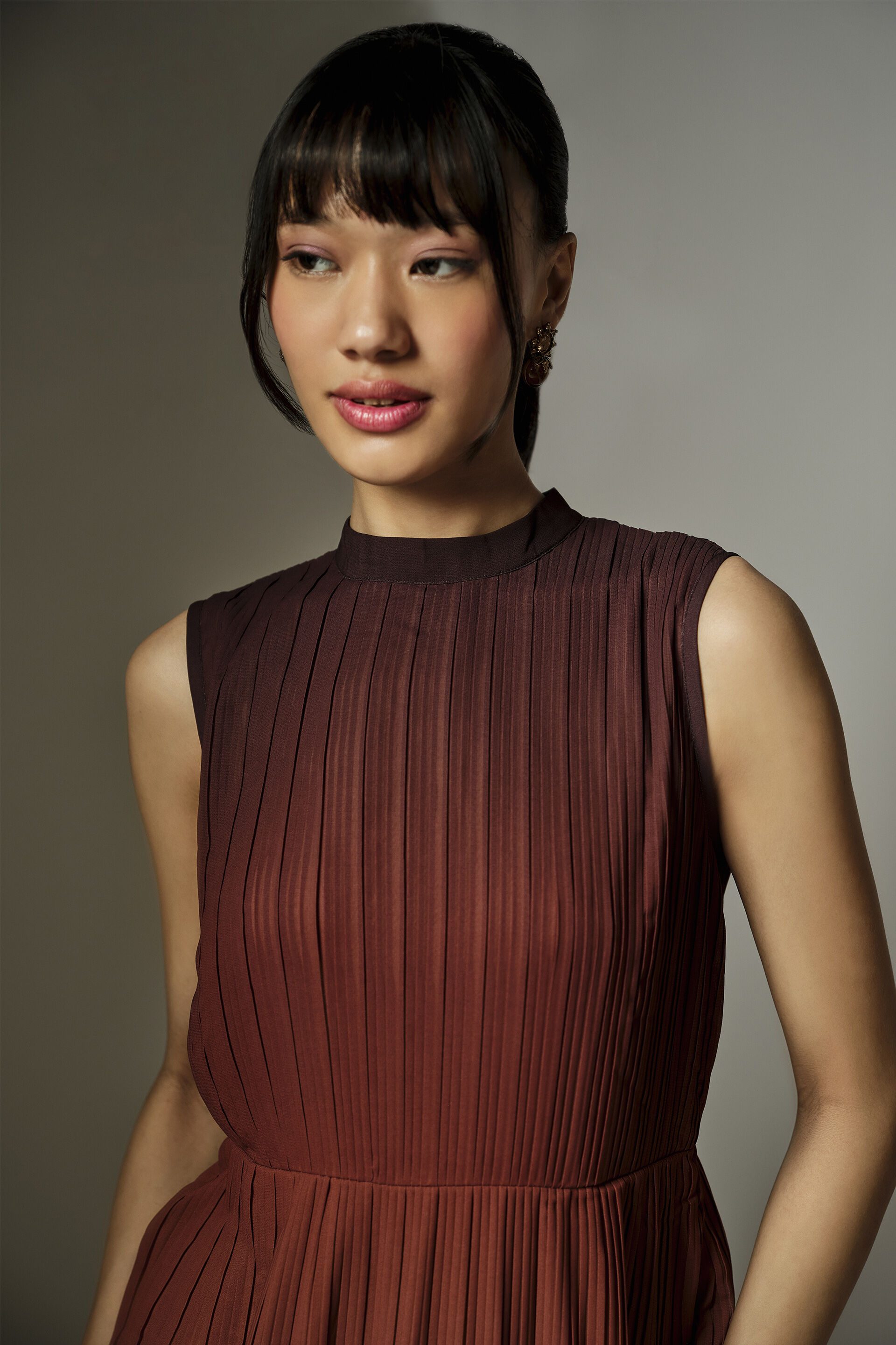 Zoa Brown Dress, Brown, image 3